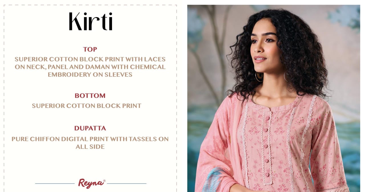 Kirti By Reyna Cotton Block Printed Dress Material Wholesalers In Delhi